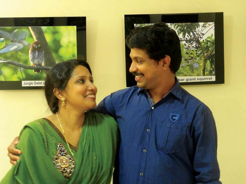 Aparna with her husband Ashok.