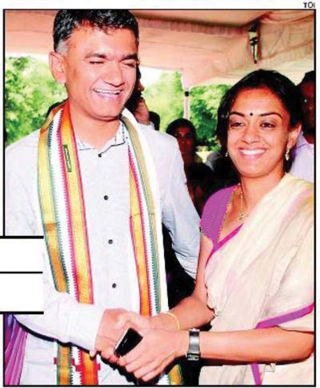 Krishna Byre Gowda and his wife Meenakshi.