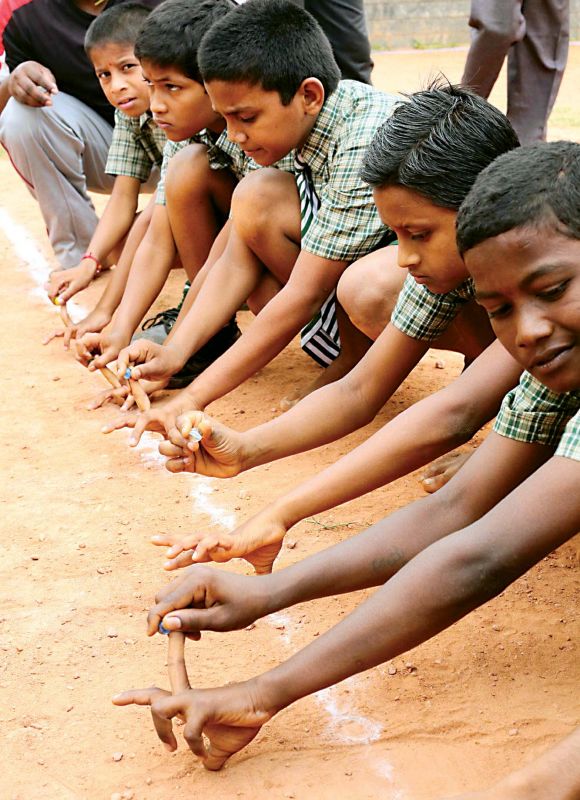 The idea is to teach our children rural games to improve their overall fitness. 