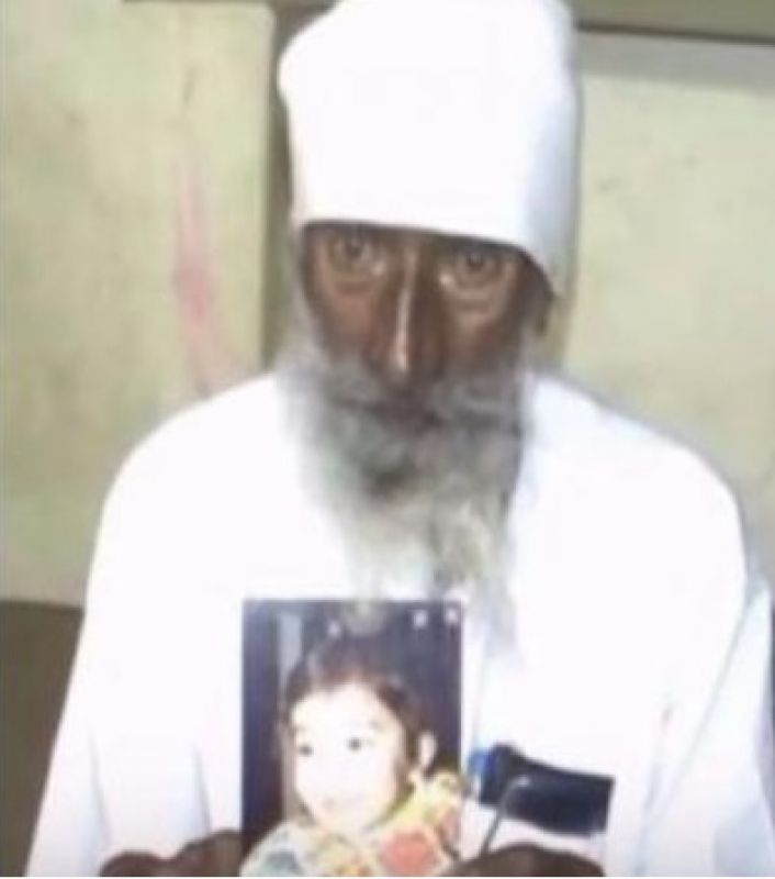 Santok Singh was a rickshaw driver in Uttarakhand and was not in talking terms with his daughter-in-law (Jasprit's mother  Daljeet) and her two children after the demise of his son. (Photo: Screengrab)