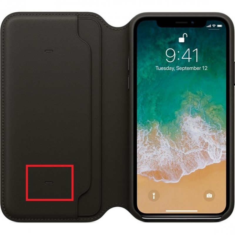 Magnet Location in Apple's leather folio case for iPhone X