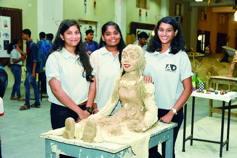 A clay model of Annabelle by Rishi, Sindhujha and Bhargavi.