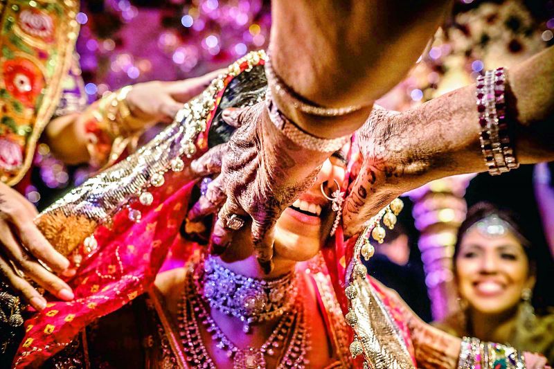 Picture of a bride taken by Sephi at an Indian wedding.