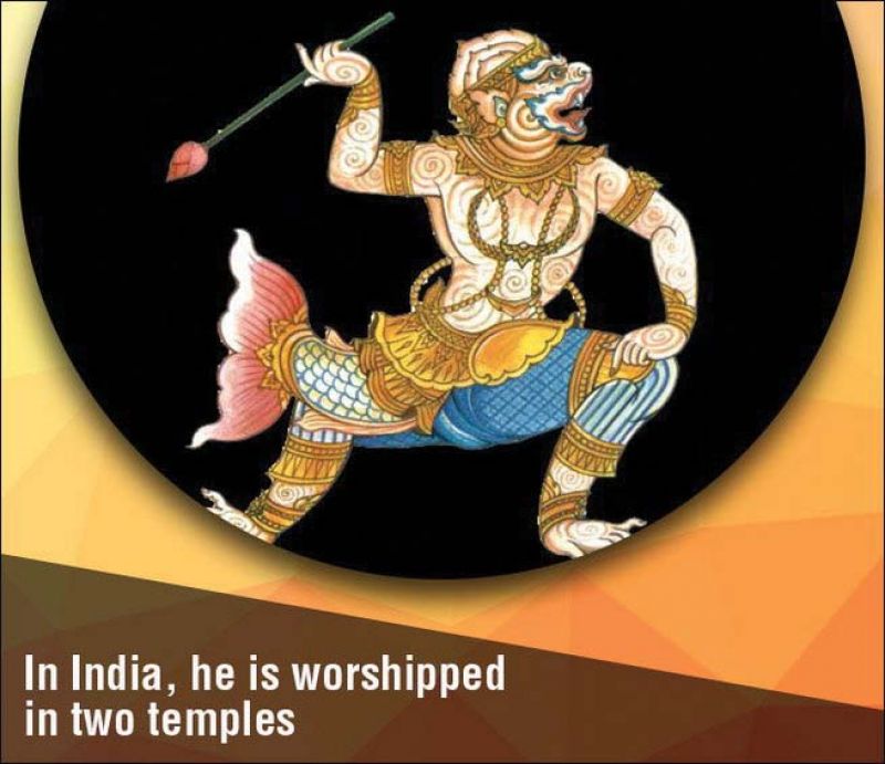 Makardhwaja, Hanuman's son; credit: charanamrit.com