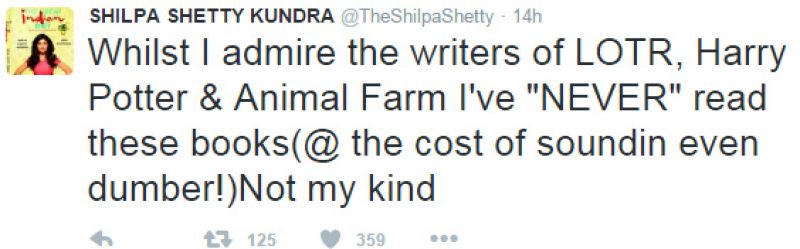Shilpa Shetty gets trolled on Twitter for Animal Farm blunder