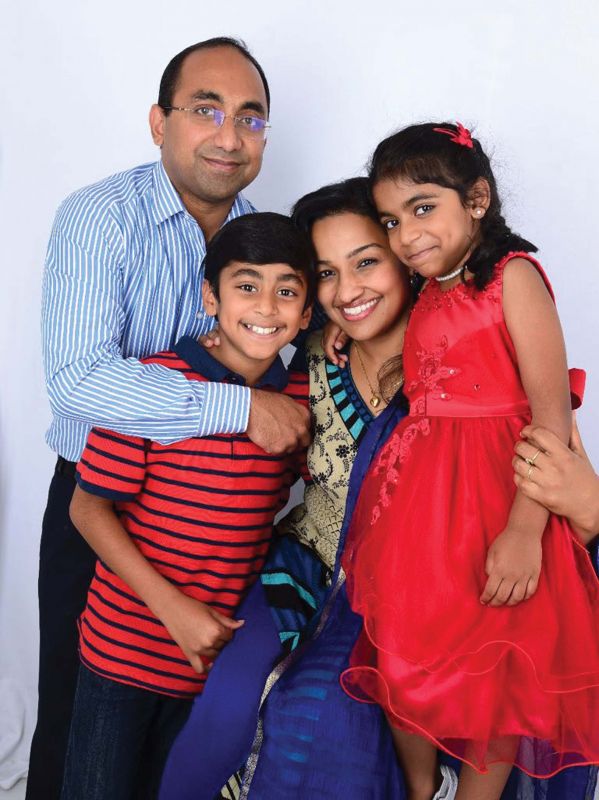 Anush with his family.