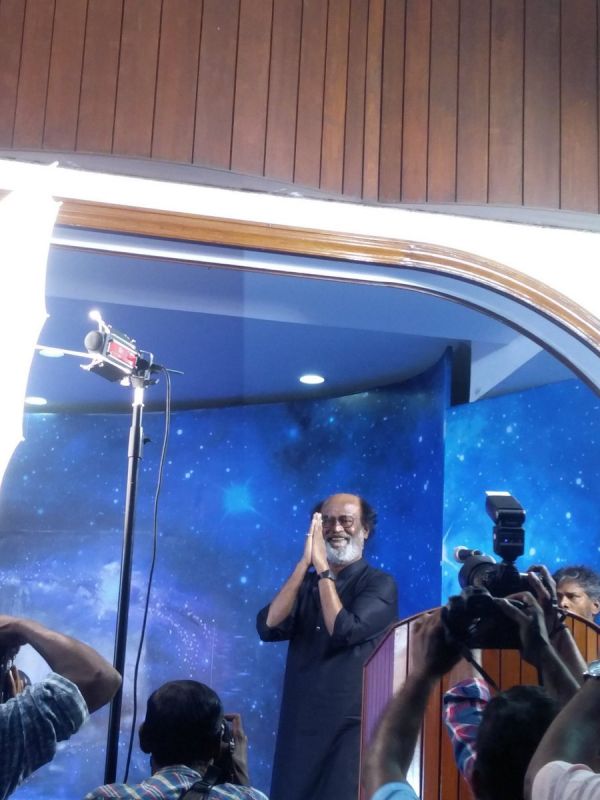 Huge turnout as Rajinikanth meets fans after 8 years in Chennai