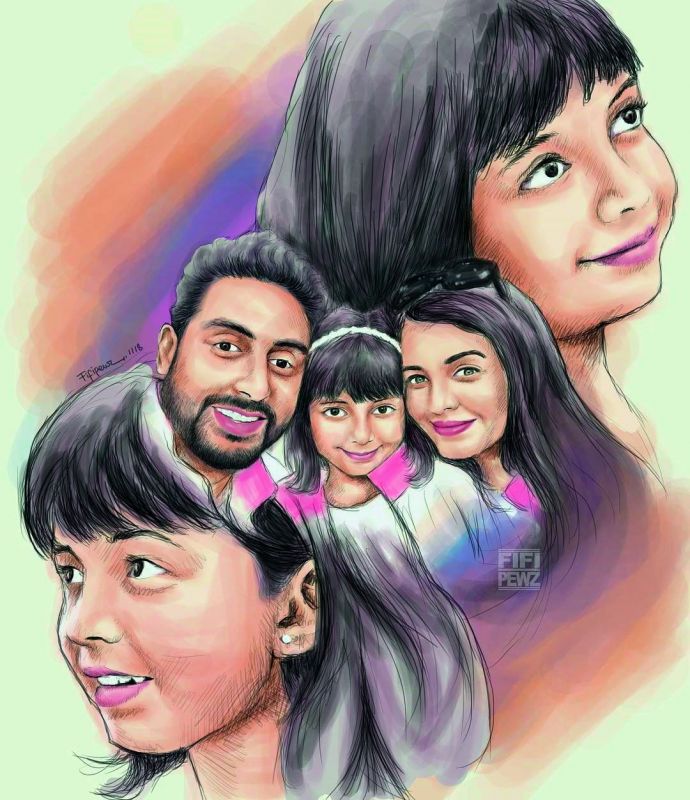 Taking to Instagram, Abhishek shared an illustration by one of his fans