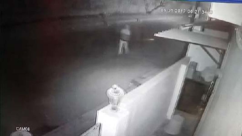 Video secured from CCTV installed in front of a shop shows a man following the victim.