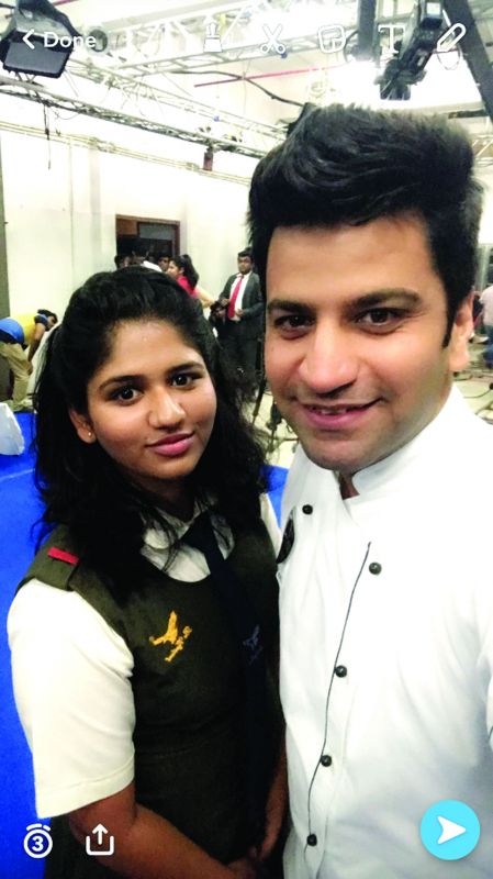 Trisha  with  chef Kunal