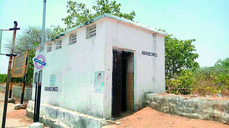 A ladies toilet built at the Hafeezpet railway station now officially lies abandoned.(Photo:DC)