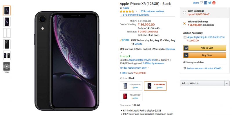 iPhone XR Amazon Freedom sale