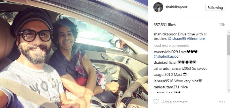  Shahid Kapoor takes little brother Ishaan for a drive