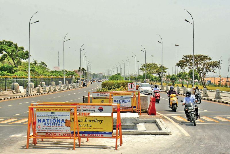 A view of the Kamarajar Salai without the Sivaji Statue. (Photo: DC)