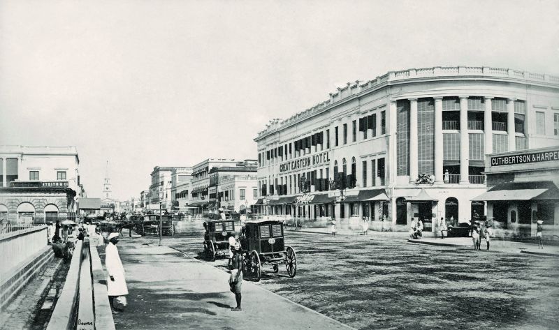  Kolkata (formerly Calcutta), Old Court House Street, 1867.