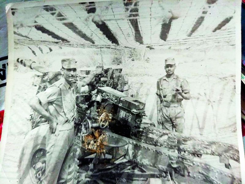 Captain Maharaj in Pakistan with Havildar Gun camouflaged