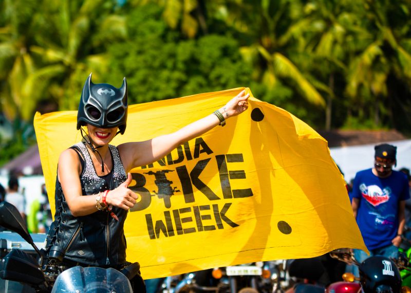 A biker at last year's festival (Photo: (c) India Bike Week)
