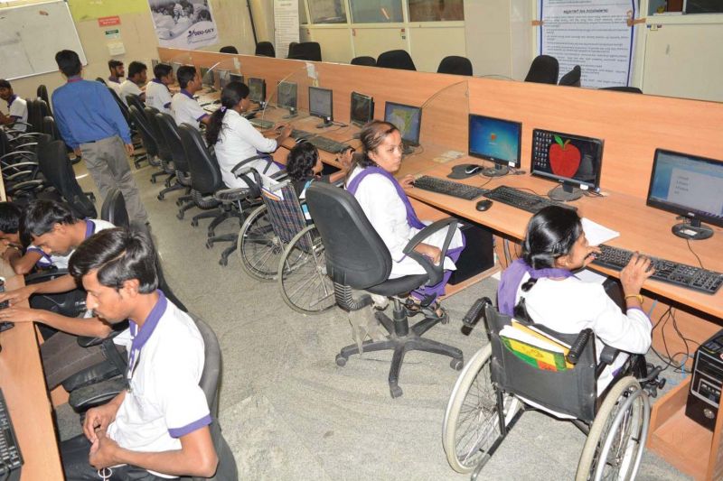At a computer literacy programme 