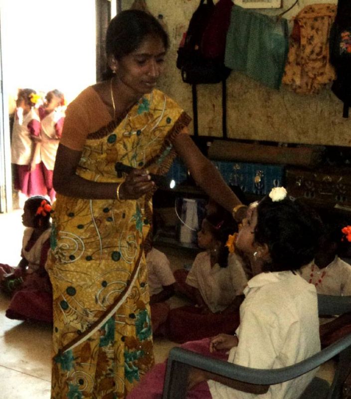 Eye care at a school