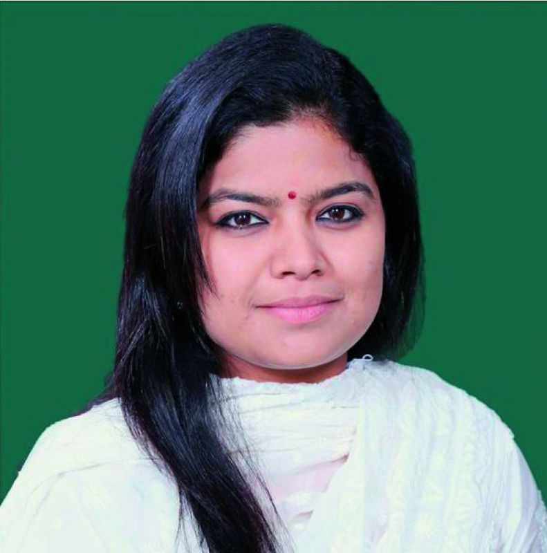 Lok Sabha MP Poonam Mahajan, the daughter of the late Pramod Mahajan.