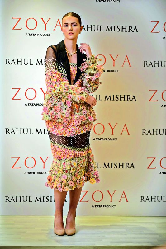 Models wearing Rahul Mishraâ€™s creations and Zoyaâ€™s jewellery collection.