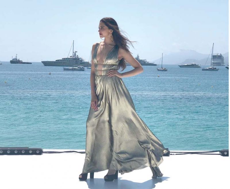 Deepika Padukone in metallic gown
