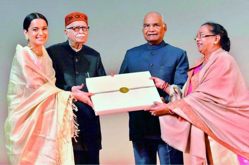 Kangana with President Kovind.