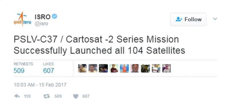 ISRO record launch