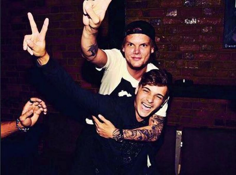 Martin Garrix shared this photo with Avicii 