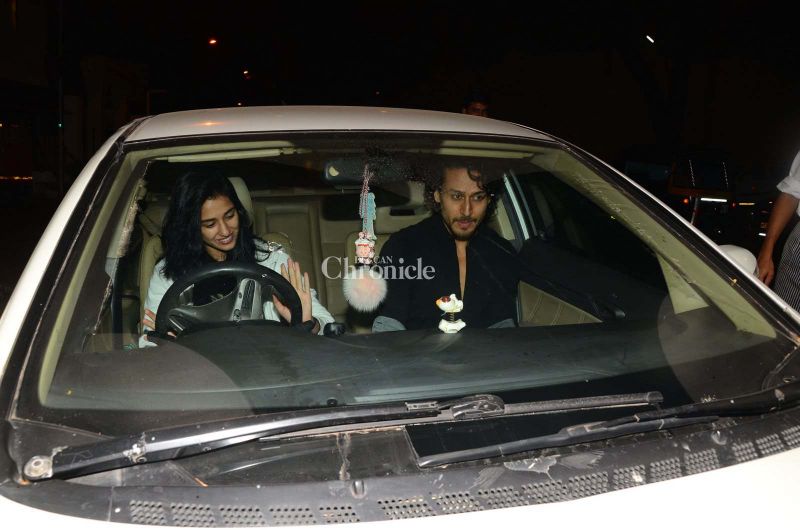 Snapped: Rumoured lovebirds Tiger Shroff and Disha Patani step out for a dinner date