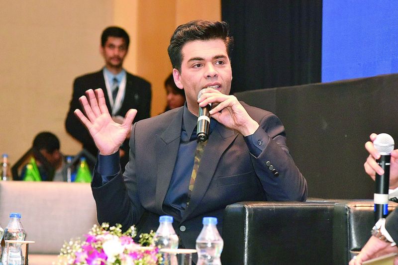 Film-maker Karan Johar at the ISB leadership summit.