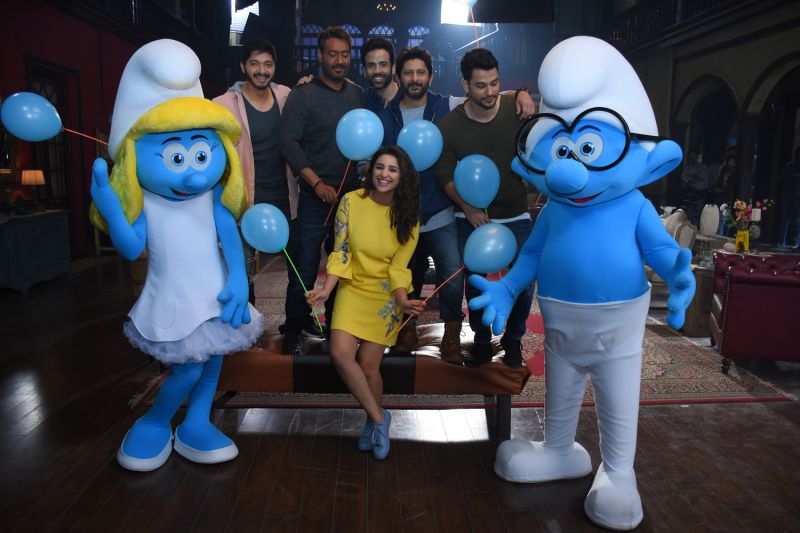 Smurfs give Happiest in Bollywood' tag to Golmaal Again team as they bond on sets