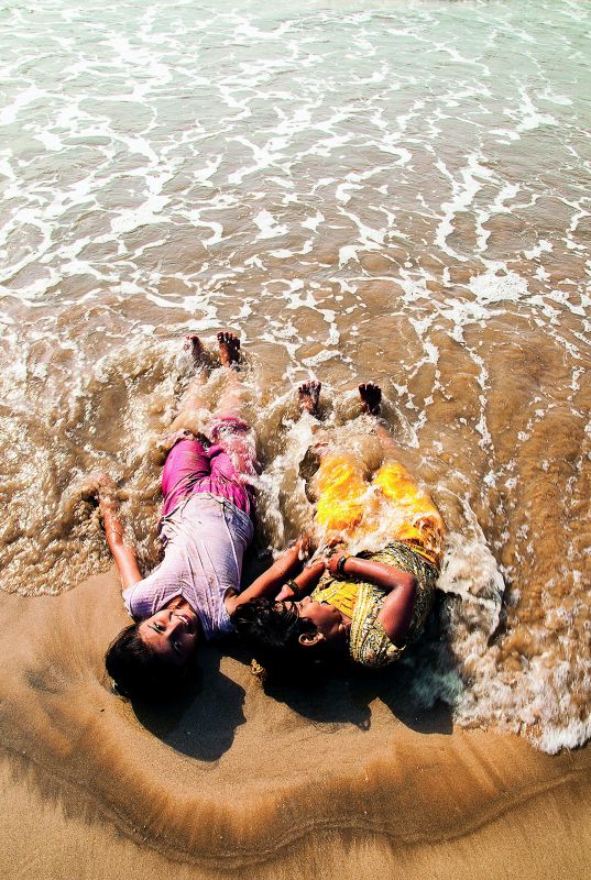 Kids at Manori beach