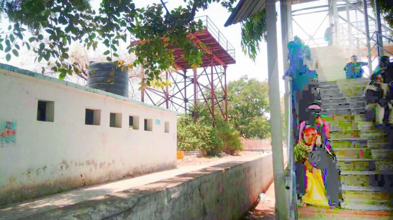 The ladies toilet at the Hafeezpet railway station has wide windows opening towards the railway foot bridge, an invitation to peeping toms.  (Photo:DC)