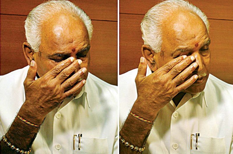 B.S. Yeddyurappa turns emotional after the CBI court judgement.