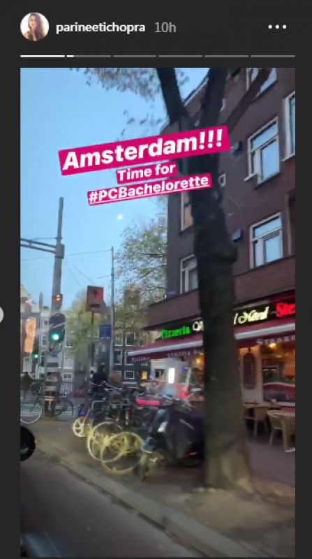 Parineeti Chopra celebrates Priyanka Chopra's Bachelorette in Amsterdam.