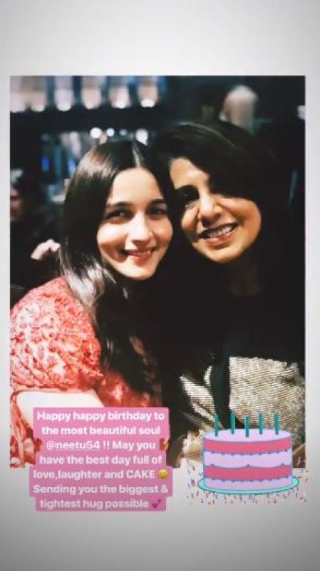 Photo: Alia Bhatt-'s Birthday Wish For Beau Ranbir Kapoor-'s Mother ...