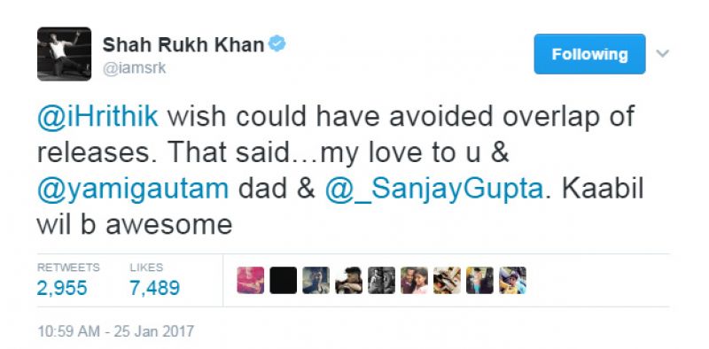 Hrithik Roshan- Shah Rukh Khan CLASH averted