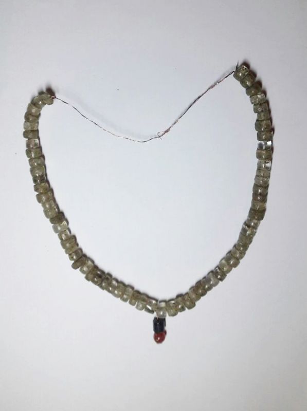 As many as 69 beads of crystal, carnelian and chalcedony with red, white and blue-brown colour combination were found and they were dated back to fourth or fifth century BC.