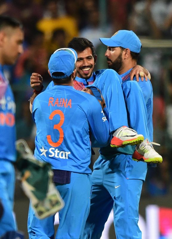 Yuzvendra Chahal became the second bowler after Ajantha Mendis to take six wickets in T20 internationals.