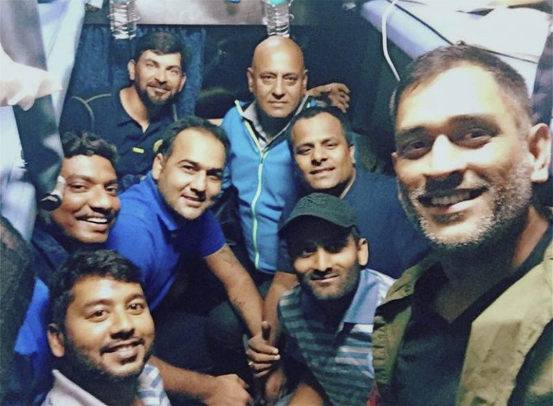 Dhoni earlier stunned everyone as he came with his teammates boarding an overnight train from Ranchi, a ride he took for the first time in 13 years. (Photos: PTI)
