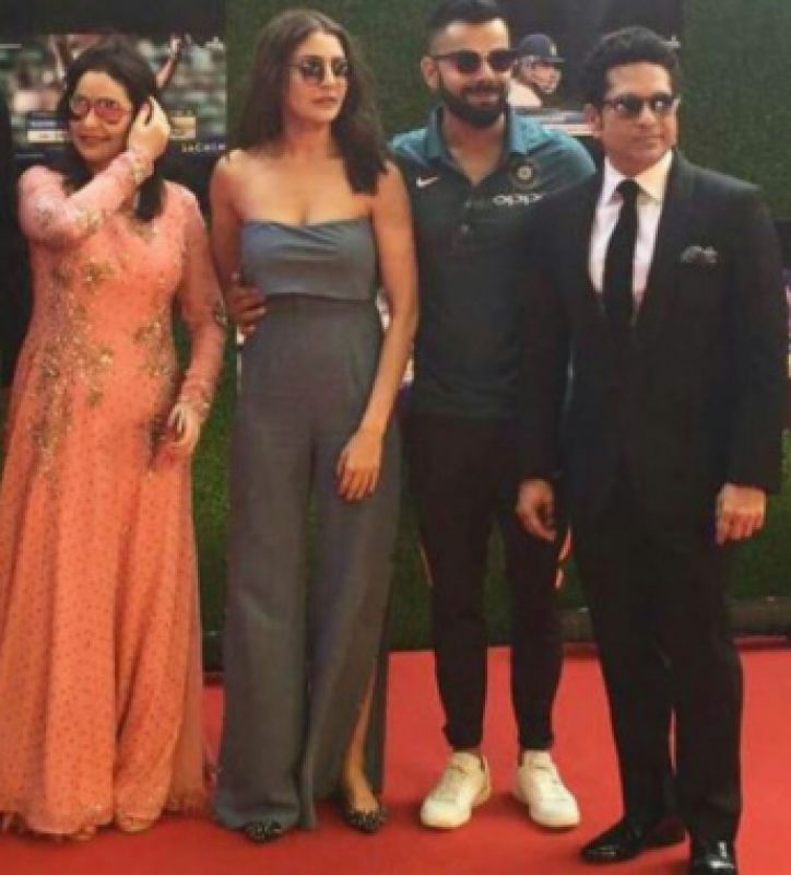 Sachin's film premiere: Virat-Anushka come together, Dhoni, other cricketers attend