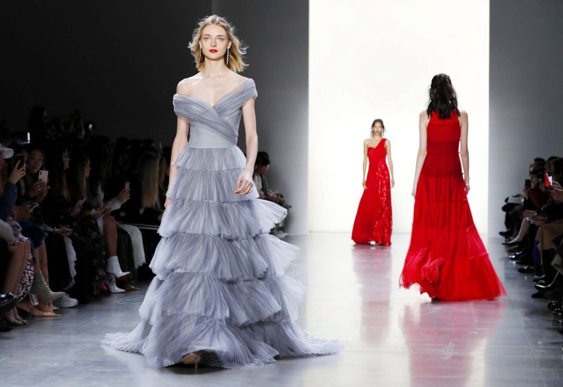 Pastel and reds with ruffels and flowy trains (Photo: AP) 