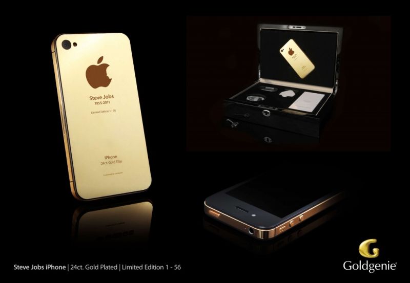 The limited edition gold edition iPhone made by Goldgenie