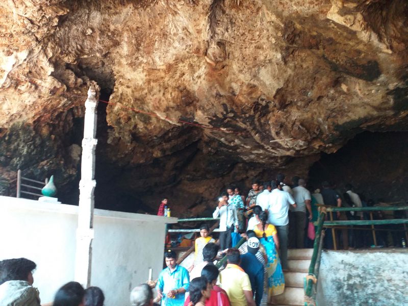 Devotees at Kavala Caves