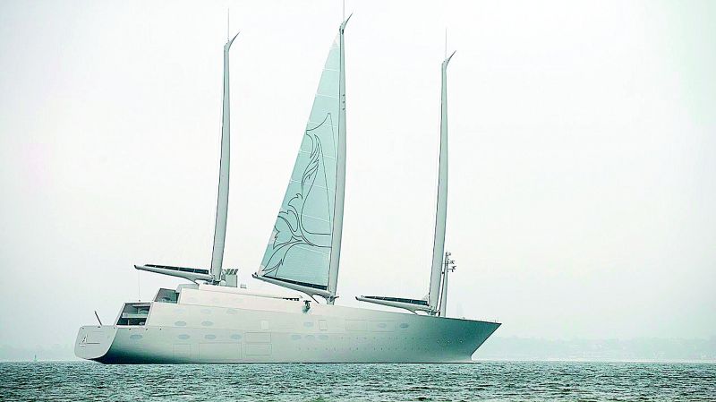 Sailing Yacht A, the latest sailing yacht that Sharath Babu, his father Thirupathi and brother Kiran Kumar supplied timber to.