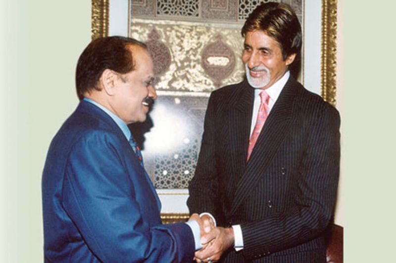 M.M. Ramachandran with Amitabh Bachchan (File photo)