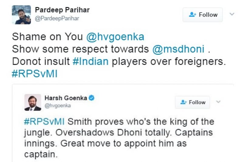 Harsh Goenka, MS Dhoni, Rising Pune Supergiant, IPL 2017