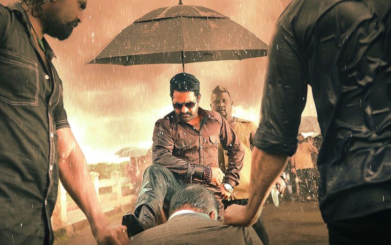 still from the movie Jai Lava Kusa, where Jr NTR played the negative character of Jai