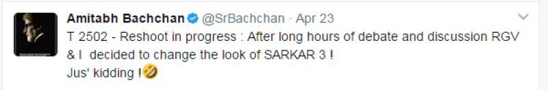 Pics: Amitabh Bachchan looks dashing in his new and unusual Sarkar look 